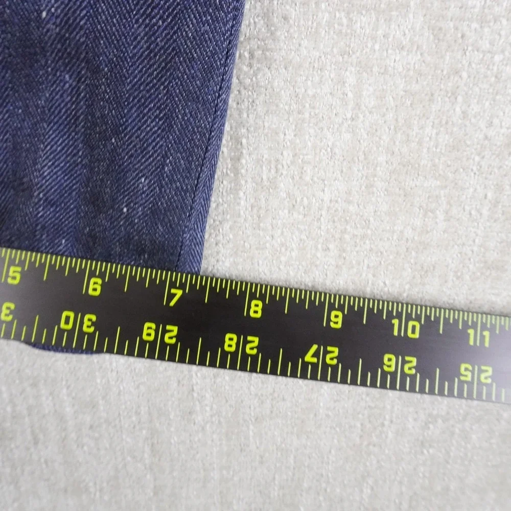 Banana Republic Pants Mens 38R Blue Wool Linen Tailored Slim Fit Trousers 38x32